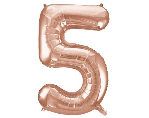 34IN ROSE GOLD  NUMERAL 5