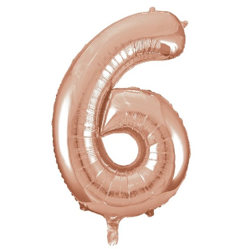 34IN ROSE GOLD  NUMERAL 6