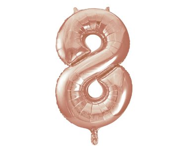 34IN ROSE GOLD  NUMERAL 8