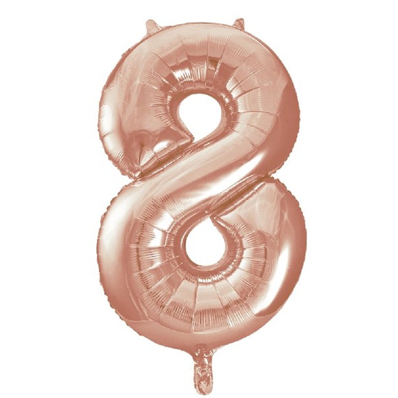 34IN ROSE GOLD  NUMERAL 8
