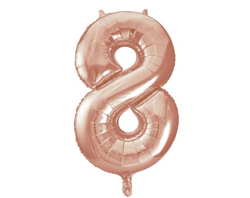34IN ROSE GOLD  NUMERAL 8