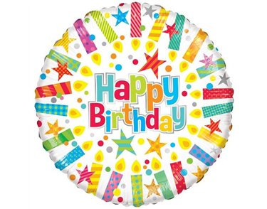18IN HAPPY BIRTHDAY CANDLES FOIL