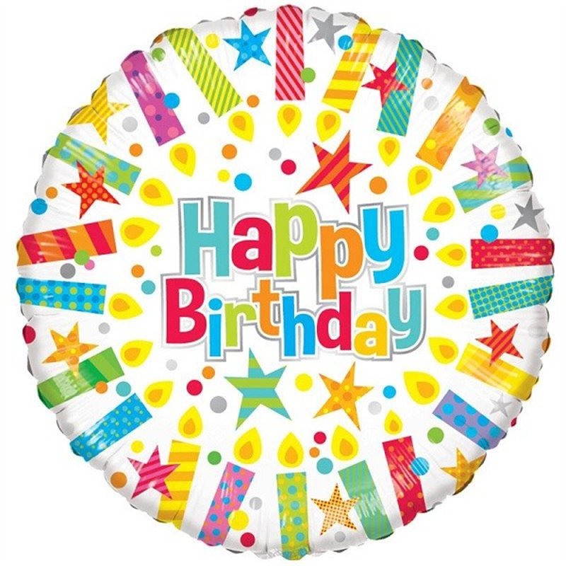 18IN HAPPY BIRTHDAY CANDLES FOIL