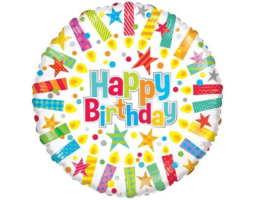 18IN HAPPY BIRTHDAY CANDLES FOIL