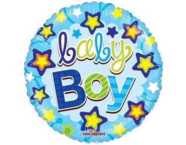 18IN BABY BOY STARS GELLIBEAN FOIL