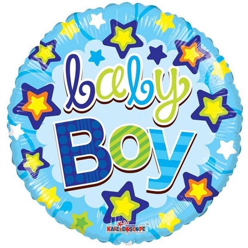 18IN BABY BOY STARS GELLIBEAN FOIL