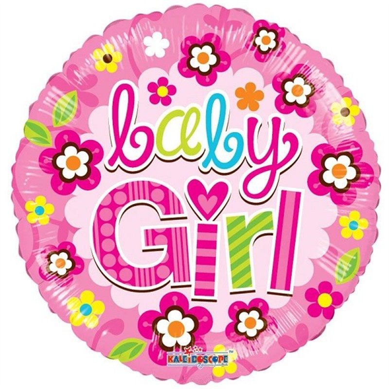 18IN BABY GIRL FLOWER GELLIBEAN FOIL