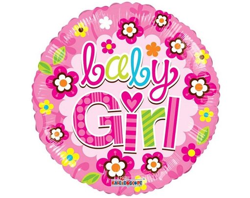 18IN BABY GIRL FLOWER GELLIBEAN FOIL