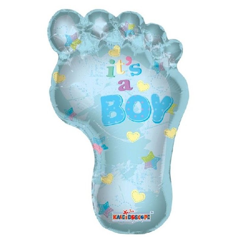 36IN BABY BOY FOOTPRINT SHAPE FOIL