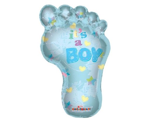 36IN BABY BOY FOOTPRINT SHAPE FOIL