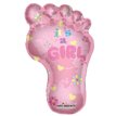 36IN BABY GIRL FOOTPRINT SHAPE FOIL