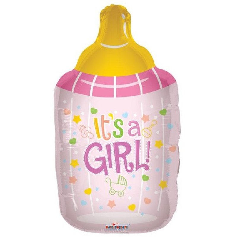 36IN BABY BOTTLE GIRL SHAPE FOIL