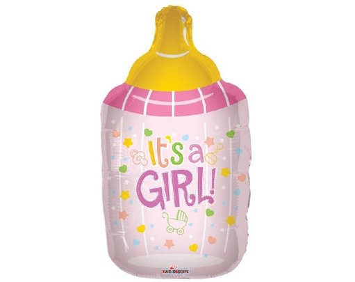36IN BABY BOTTLE GIRL SHAPE FOIL