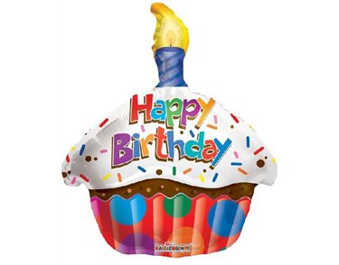 18IN BIRTHDAY CUPCAKE FOIL SHAPE
