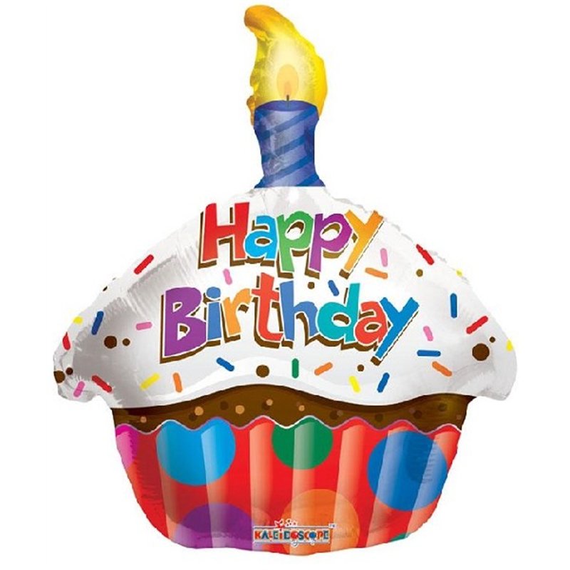 18IN BIRTHDAY CUPCAKE FOIL SHAPE