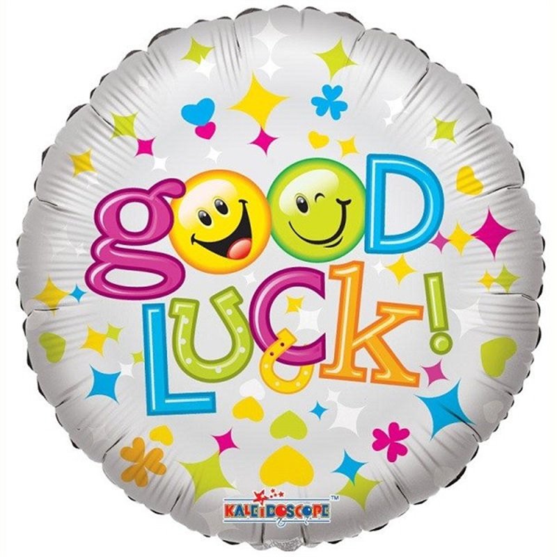 18IN GOOD LUCK SMILES FOIL BALLOON
