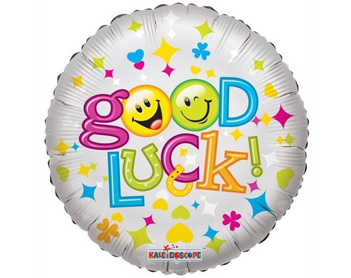 18IN GOOD LUCK SMILES FOIL BALLOON