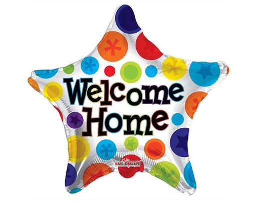 18IN WELCOME HOME STAR FOIL