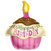 18IN CUPCAKE PINK FOIL BALLOON