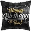 18IN HAPPY BIRTHDAY BLACK FOIL