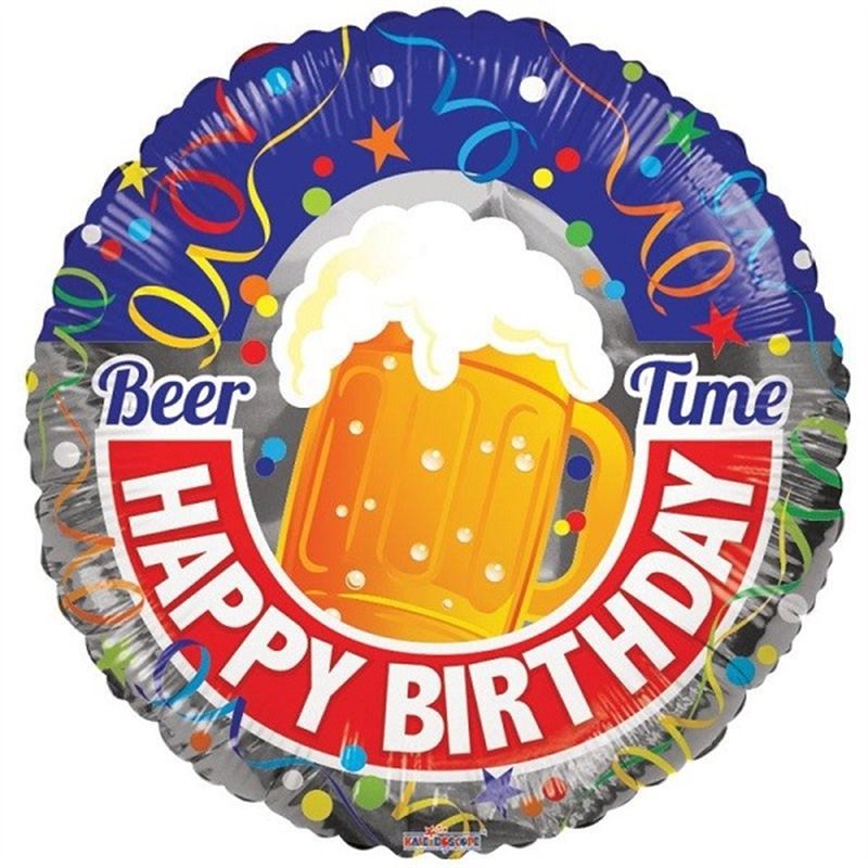 18IN HAPPY BIRTHDAY BEER FOIL BALLOON