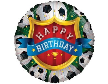 18IN HAPPY BIRTHDAY FOOTBALL FOIL