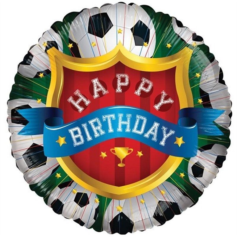 18IN HAPPY BIRTHDAY FOOTBALL FOIL
