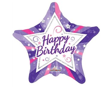 18IN HAPPY BIRTHDAY STAR FOIL