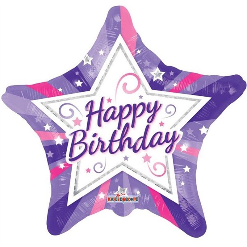 18IN HAPPY BIRTHDAY STAR FOIL
