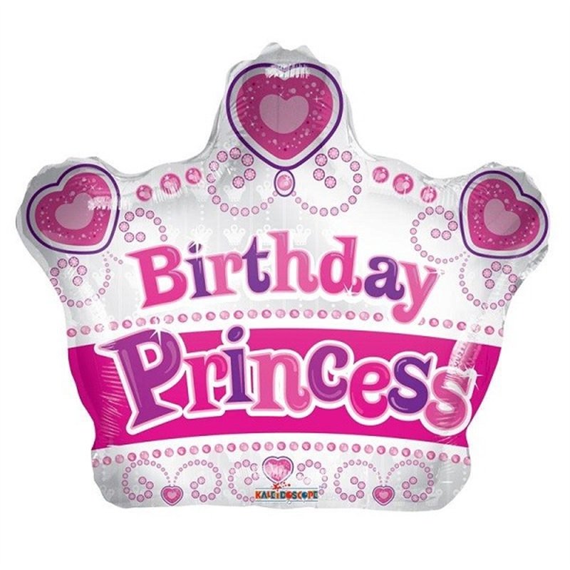 18IN HAPPY BIRTHDAY PRINCESS CROWN SHAPE FOIL