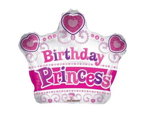 18IN HAPPY BIRTHDAY PRINCESS CROWN SHAPE FOIL