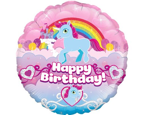 18IN RAINBOW BIRTHDAY UNICORN FOIL
