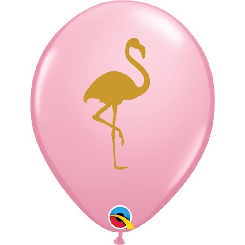 (25) 11IN FLAMINGO QUALATEX
