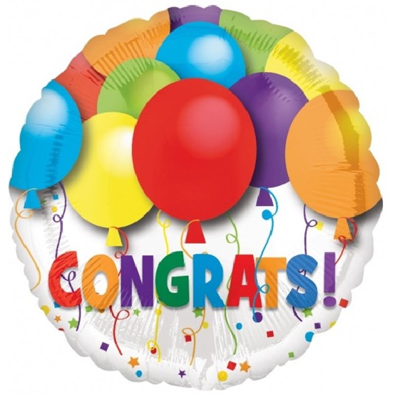 18IN BOLD CONGRATULATIONS FOIL