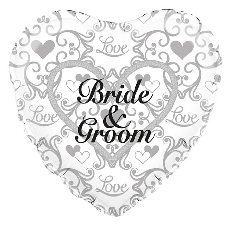 18IN BRIDE AND GROOM FILIGREE FOIL