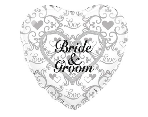 18IN BRIDE AND GROOM FILIGREE FOIL