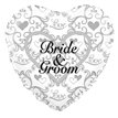 18IN BRIDE AND GROOM FILIGREE FOIL