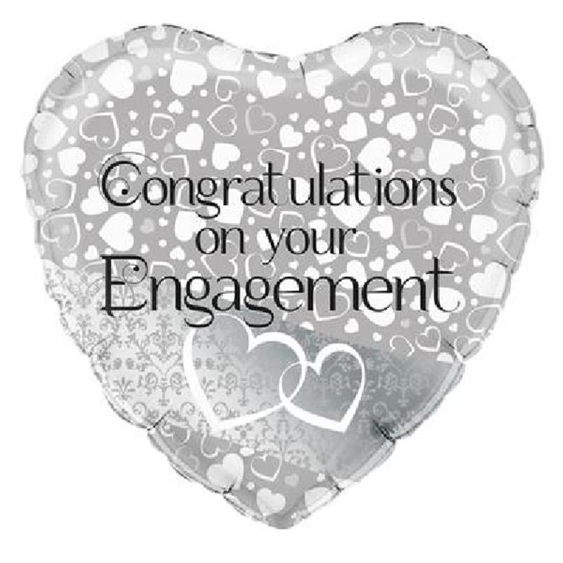 18IN ENTWINED HEARTS ENGAGEMENT FOIL