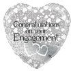 18IN ENTWINED HEARTS ENGAGEMENT FOIL