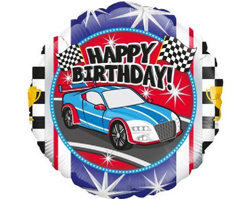 18IN SPORTS CAR BIRTHDAY METALLIC