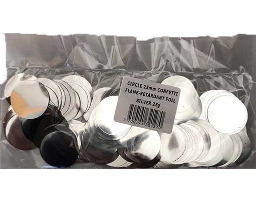 25MM METALLIC SILVER CIRCULAR CONFETTI