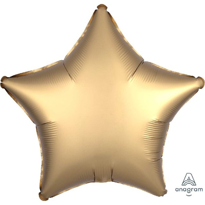 SATIN LUXE GOLD SATEEN STAR 19IN