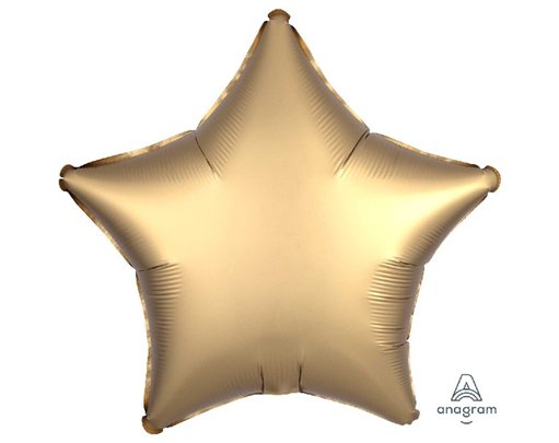 SATIN LUXE GOLD SATEEN STAR 19IN