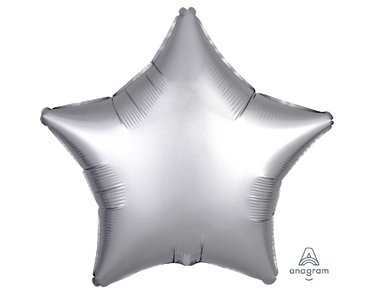 SATIN LUXE PLATINUM STAR 19IN FOIL