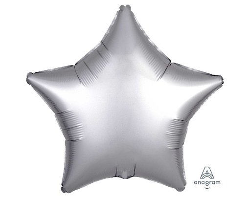SATIN LUXE PLATINUM STAR 19IN FOIL