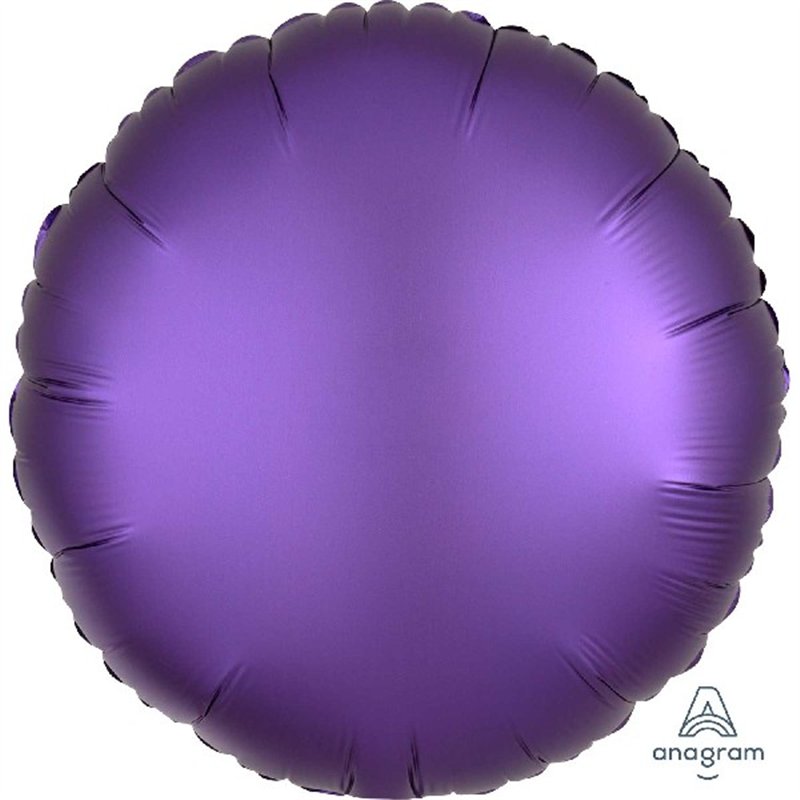 SATIN LUXE PURPLE ROYALE CIRCLE 18IN FOIL
