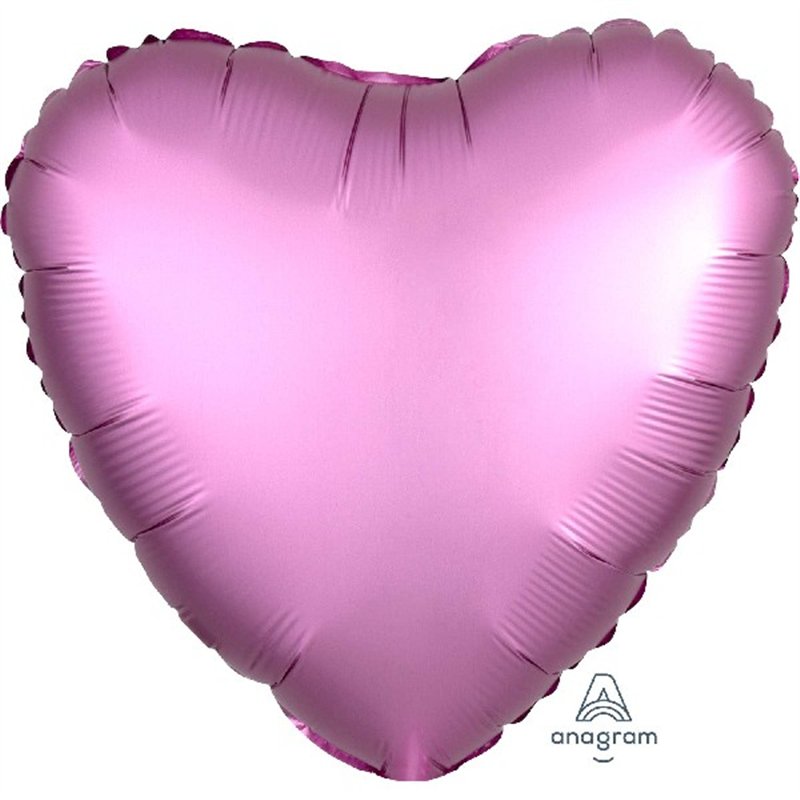 SATIN LUXE FLAMINGO HEART 18IN FOIL