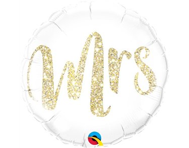 18IN MRS. GLITTER GOLD FOIL BALLOON