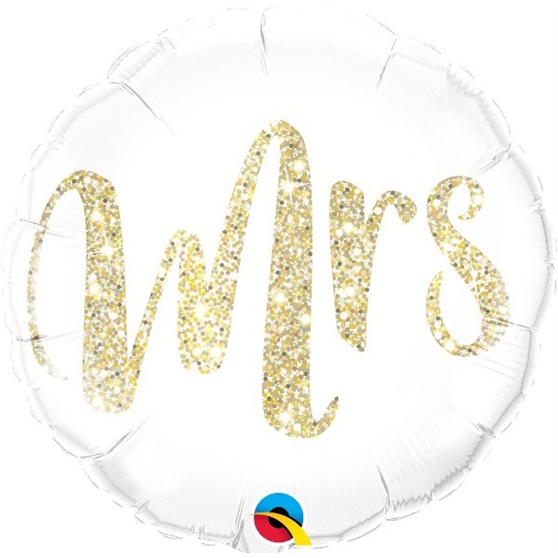 18IN MRS. GLITTER GOLD FOIL BALLOON