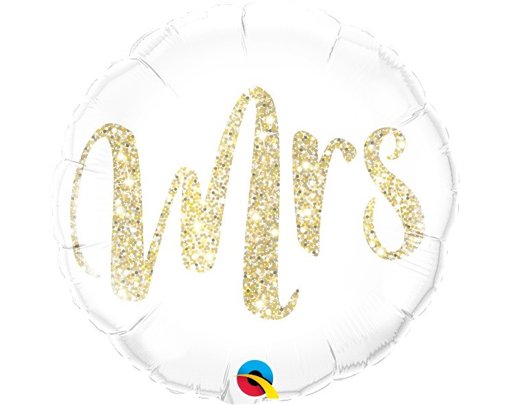 18IN MRS. GLITTER GOLD FOIL BALLOON